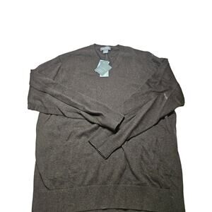 Daniel Cremieux 100% Supima Cotton Brown Mens V Neck Size Large